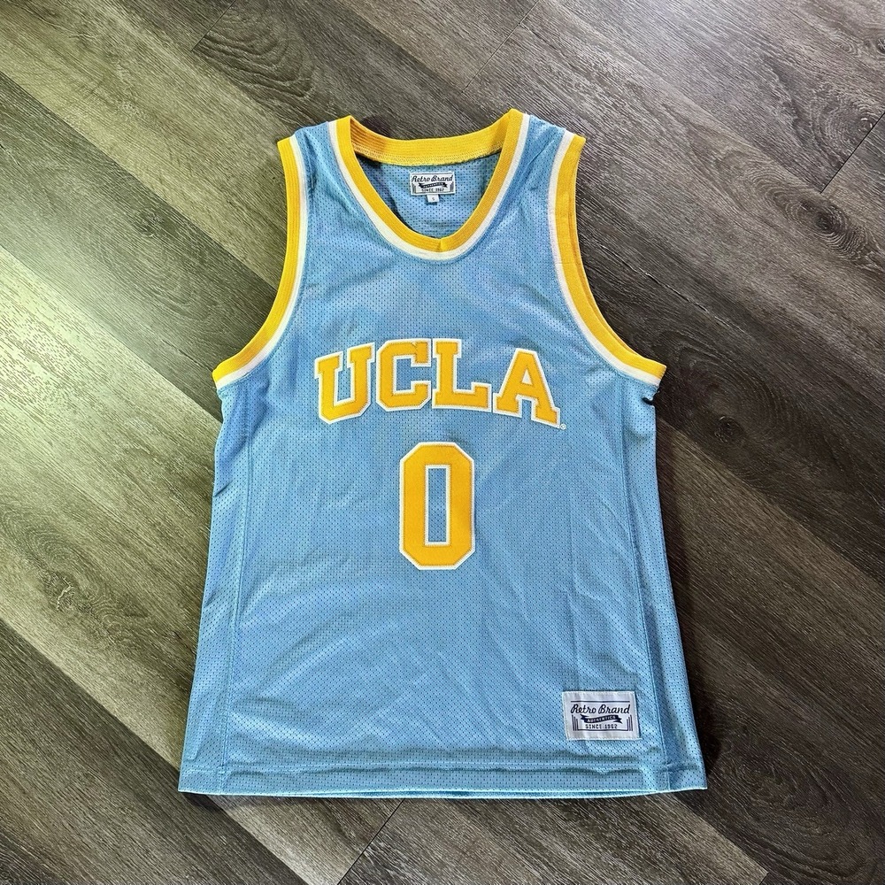 UCLA Men's Basketball Jersey Authentic Retro Brand #0 Small Blue Westbrook